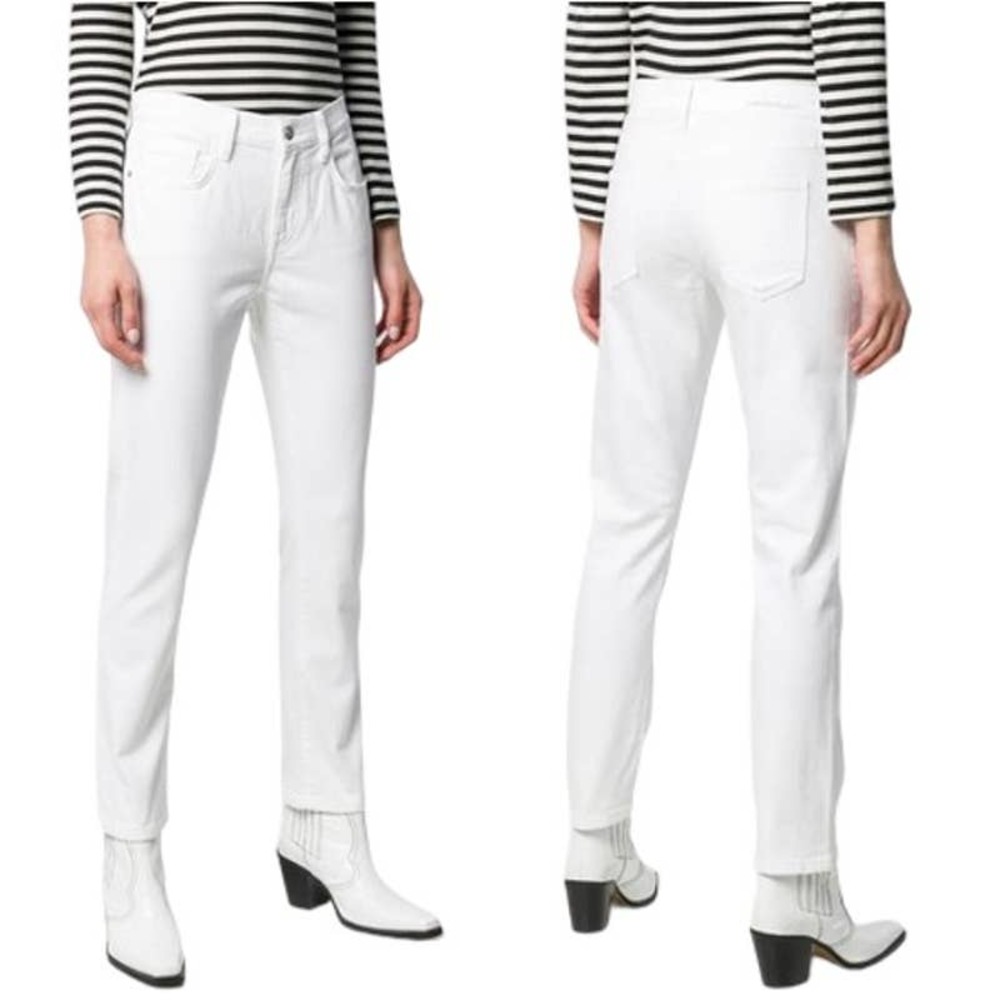 CURRENT ELLIOTT White Straight Leg Stretch Jeans PC0003248PT1557 Women's‎ 26